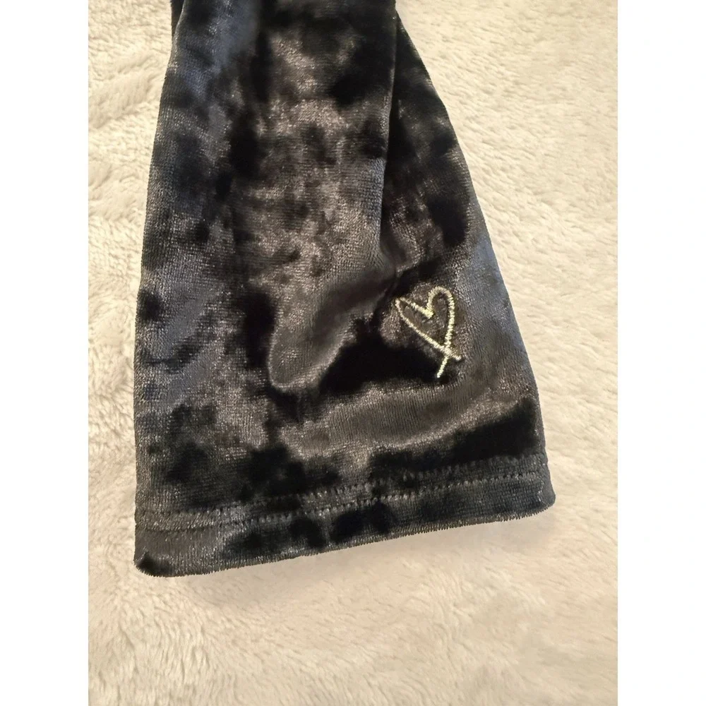 Victoria Secret Black‎ Velvet Whimsigoth Sexy Deep V Plunge Thong Bodysuit XS/S